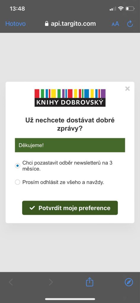 E-mail marketingové novinky: Targito