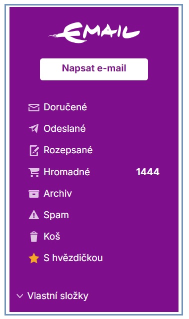 složky e-mailu